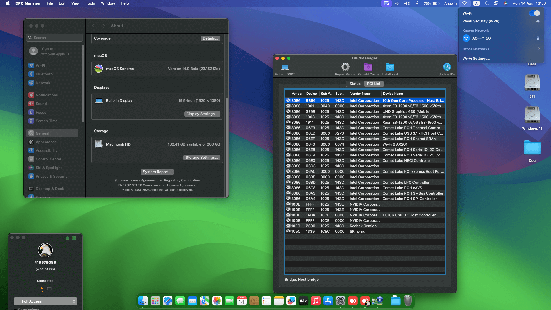Acer Nitro 5 AN515 55 517N 4th [CometLake   Intel UHD 630 + I2C]   OpenCore 1